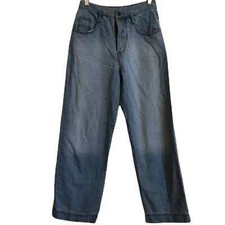 Vintage 90s Y2k Paris blues button fly high rise wide leg jean Women s Size 28
