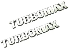 2pcs  Hood Letter Logo Emblem Badge for 2024-2025 Turbo-max 85079242 Chrome