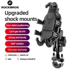 ROCKBROS Motorcycle Bike Cycling Phone Holder 360  Adjustable Shockproof Stand