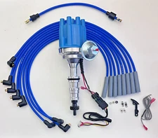 FORD FE 390 427 428 332 352 360 Small Female Cap HEI Distributor + USA 8mm Wires