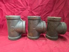 Made in USA and Thailand Set of 3 Metal Threaded Plumbing T Plumbing Accessories