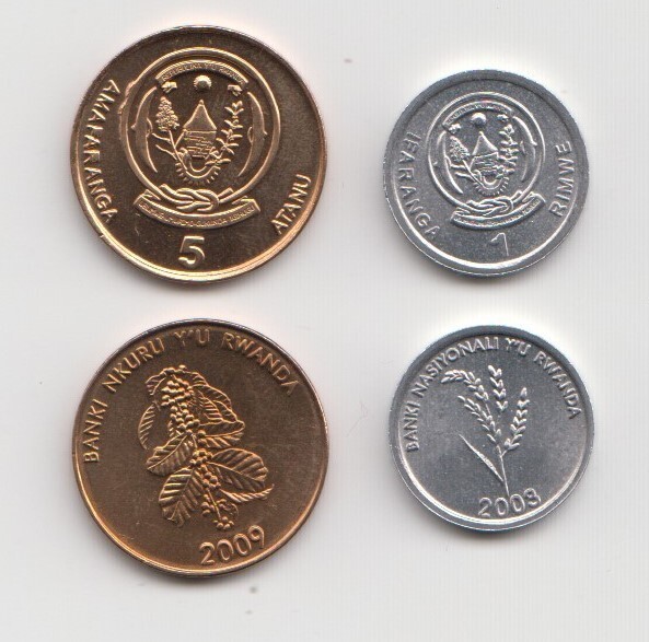 RWANDA: Coins set of 1 and 5 Cents in MINT condition - 2009 series | eBay