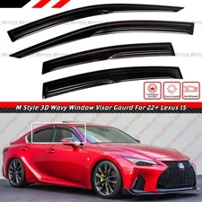 For 21-25 Lexus IS300 IS350 IS500 M Style Aero Window Visor Rain Guard Deflector