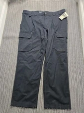Duluth Trading Co black cargo flex fire hose mens workwear pant size 44/34