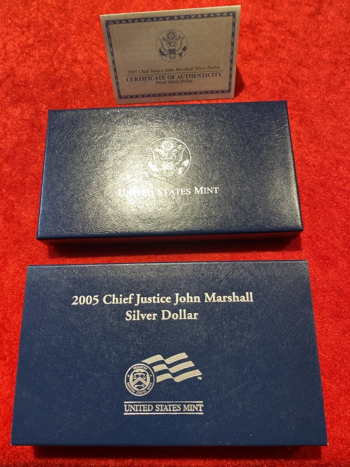 2005-P Chief Justice John Marshall Proof Silver Dollar with OGP and COI - Image 4 of 4