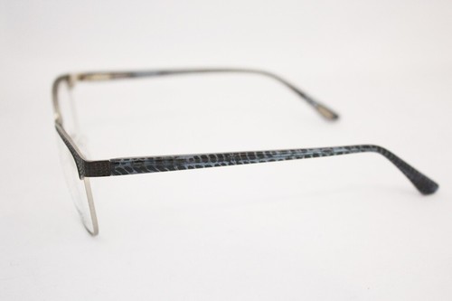 ESSENCE Fatima eyeglasses Frame Black Silver WOMEN 54mm Browline Design - Picture 3 of 3