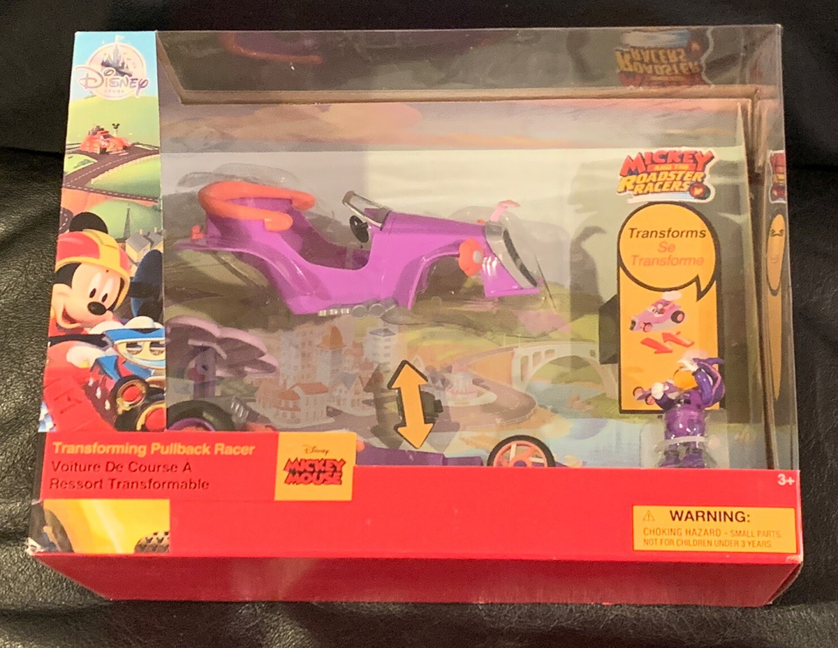 DISNEY STORE DAISY DUCK Mickey Roadster Transforming Pullback
