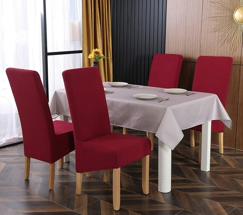 High Back Chair Cover Polar Fleece Seat Slip Cover for Dinning Hotel Banquet New - Picture 30 of 42