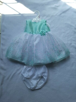 George Toddler Girls  Mint Ballerina Special Occasion Dress 18 M with Spanks