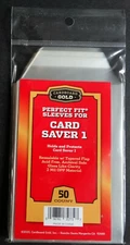 50 Cardboard Gold Perfect Fit Sleeves for Card Saver 1 Bag