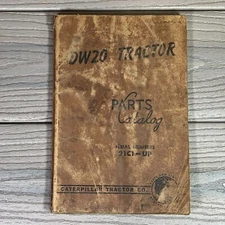 Cat Caterpillar DW20 Tractor Parts Catalog 21C1-Up Book 1952 OEM VTG Form 30165