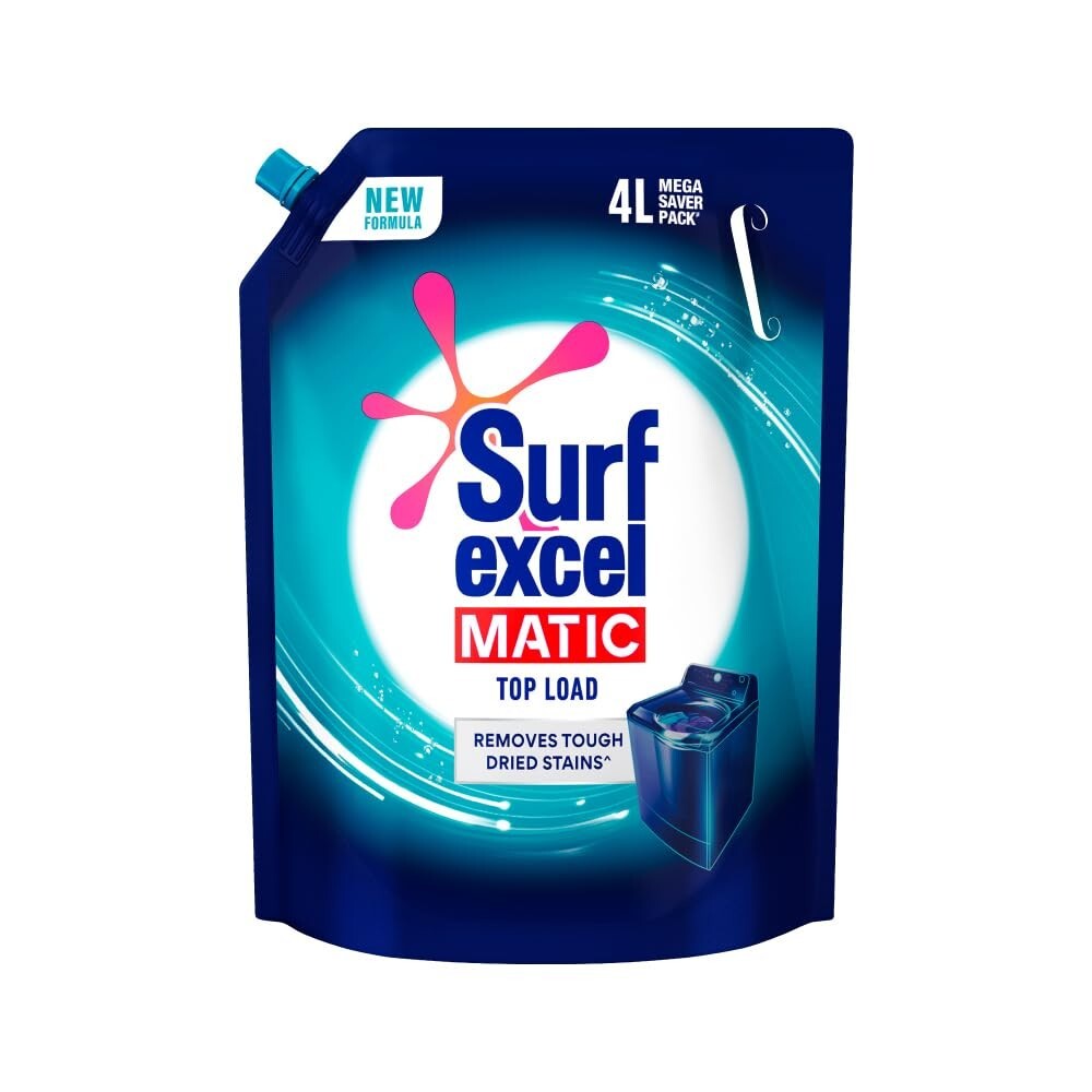 Surf Excel Matic Top Load Liquid Detergent 4L Refill Pouch