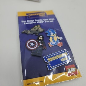 LEGO Brickbuster VHS SDCC 2023 Pin Set LE 100 Incredibly Rare