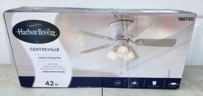 Harbor Breeze Centreville 42-in Ceiling Fan -White (40687) | eBay