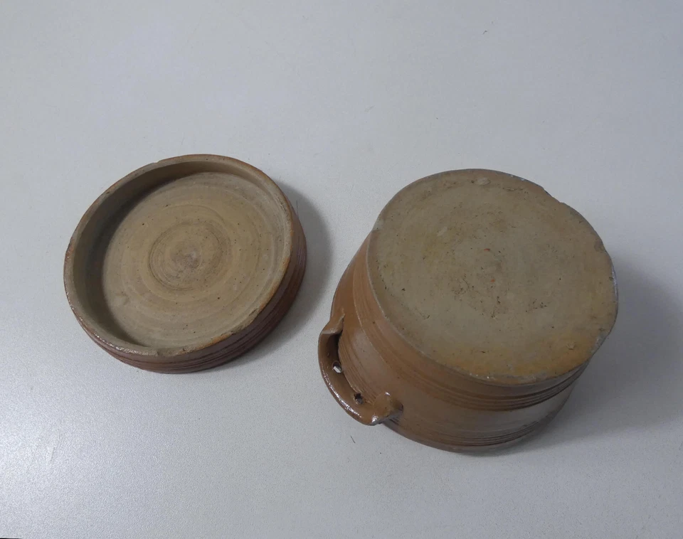 ancien saloir en grès pot à graisse conserves vintage . - Photo 4/4