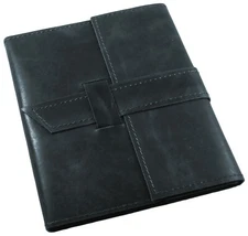 Blue Leather Journal Refillable Notebook Sketchbook Diary Men Women Kids Gift