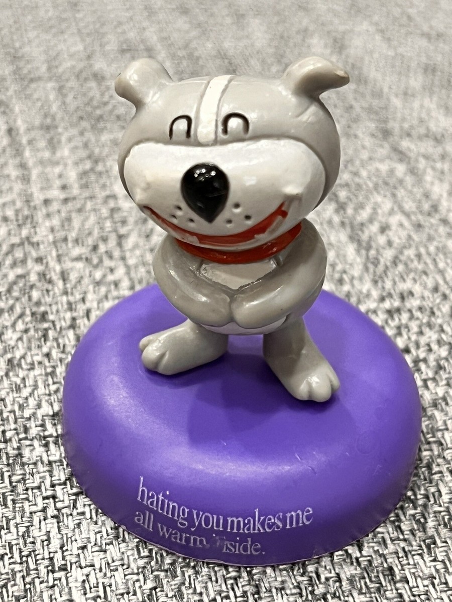 Jim Benton Happy Bunny FRIEND BULLDOG Figurine HATING YOU MAKES ME