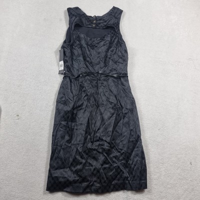 Tokito NEW Womens Pencil Dress Size 14(AU) Black Midi Belted Sleeveless RRP$79.9