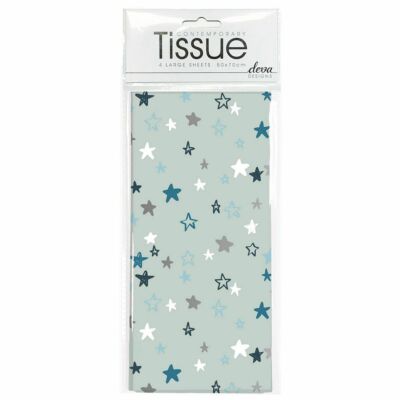 Mini Sterne blau Seidenpapier Deva 4 Blatt 50 x 70 cm