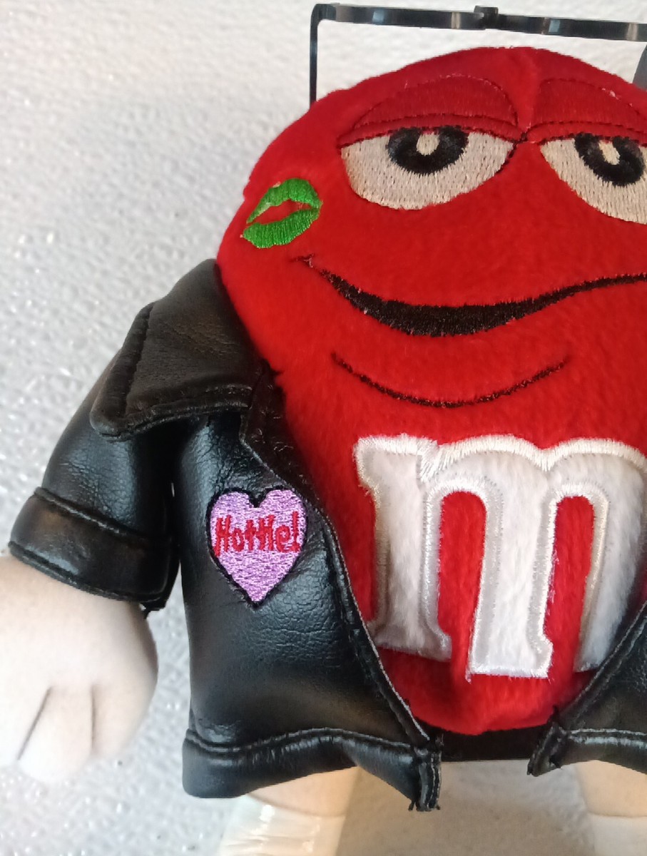 M&M's Chocolate Candy Red Valentine Rose Plush Stuffed Animal 8in