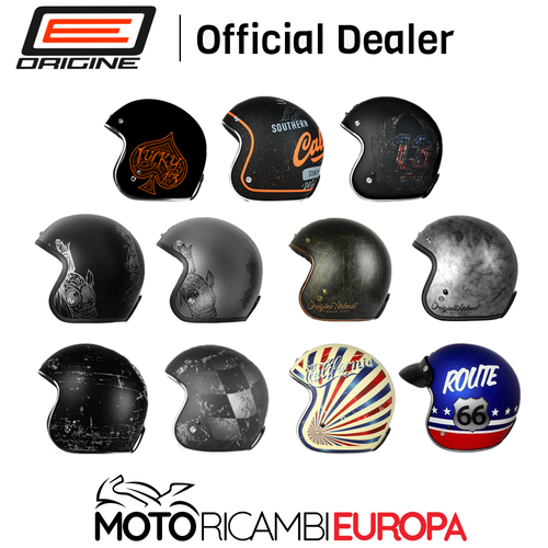 Casco Jet Origine Primo Grafica a Scelta 3 Bottoni vintage retro custom old  styl | eBay