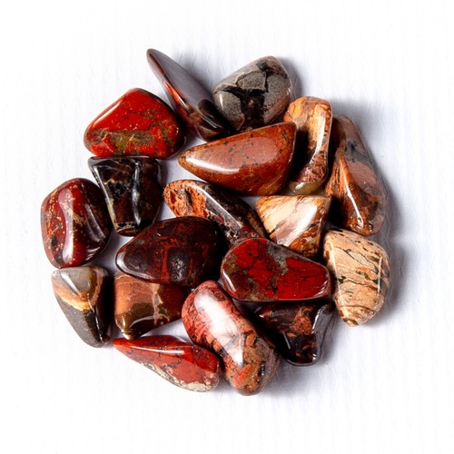 50g Tumbled Brecciated Jasper Gemstone Crystals 20-35 Stones Gem Rock Specimens - Picture 1 of 6