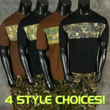 Mens T-Shirt Fleece Pajama Pants 2-Piece Set Camo Hunting Soft Lounge