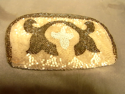 Pochette De Soirée Brodée Perles - Rose - Fait Main En Inde - Vintage Et élégante