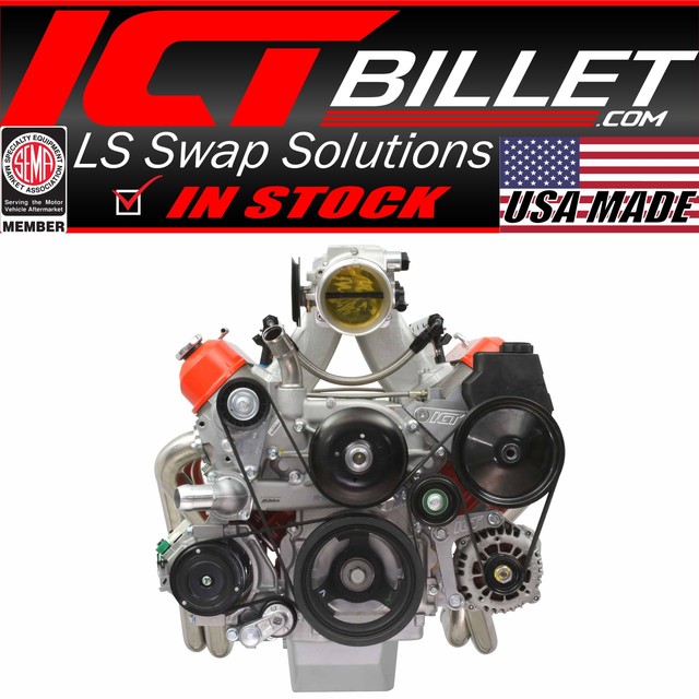 LS Truck Low Mount Alternator Power Steering Pump Bracket LSX Ls3 Lq4