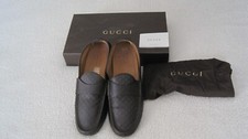 GUCCI preowned MEN Dark brown(cocoa) Leather loafers Gucci size 11