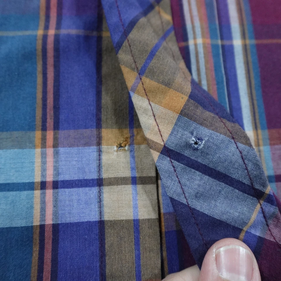 Vintage Cobra Creek Shirt Mens M Red Blue Plaid Pearl Snap Western Rodeo 13779 - Image 3 of 4