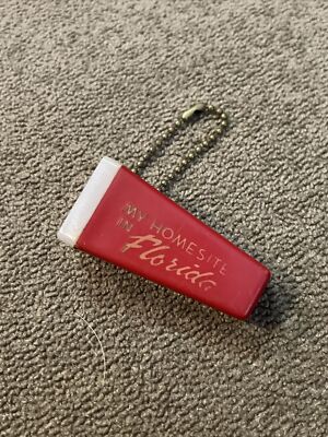 VINTAGE PLASTIC ART PHOTO VIEWER KEY CHAIN Port Charlotte FL (SP)