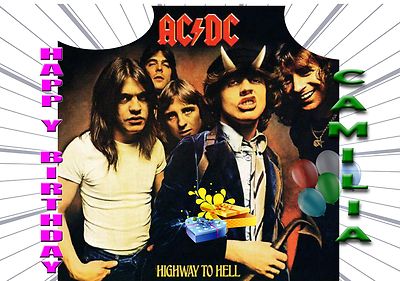 ACDC Rock band - Personalised Birthday Greeting Card A5 Friend / son ...