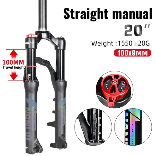 Horquilla de aceite y gas para suspensión de bicicleta de montaña para niños 20 24 pulgadas 100/120/140 mm de viaje - Imagen 8 de 32