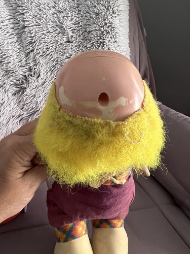 Vintage 1960s Horsman Smiley The Clown Bean Bag Plush Movable Smiles Frowns Rare - Picture 7 of 14