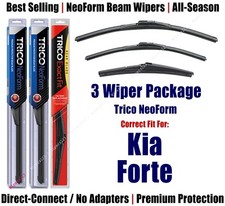 3-Pack Wipers Front & Rear - Neoform - fit 2014-Current Kia Forte 16280/140/12A