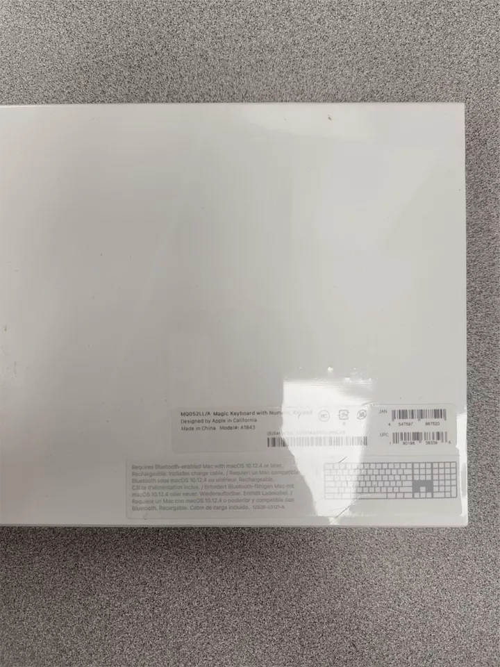 New Sealed Apple Magic A1843 Silver White Keys Bluetooth Keyboard - Image 2 of 4