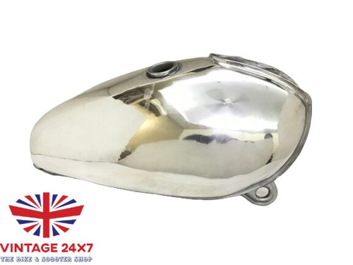 Réservoir Essence Aluminium Pour Yamaha XT/TT 500 – 1977 – Modèle Chrome & Blanc – Neuf Sous Emballage