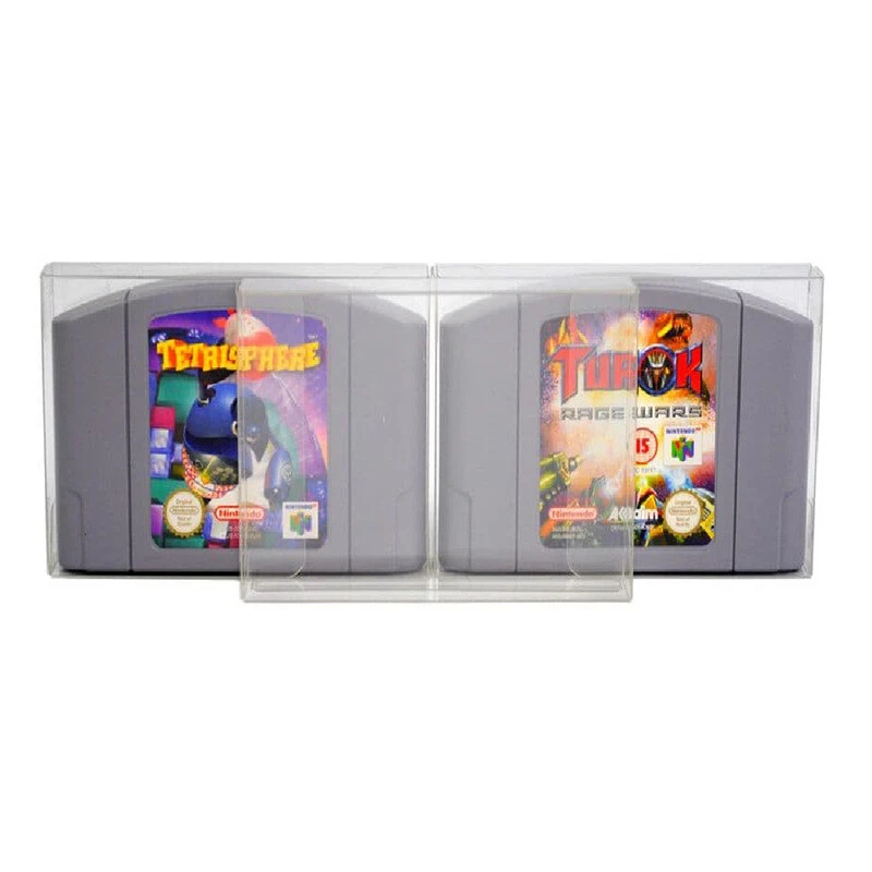 25PC N64 CARTRIDGE PROTECTORS Side Opening Clear Box Sleeves Case Nintendo 64 - Image 2 of 4