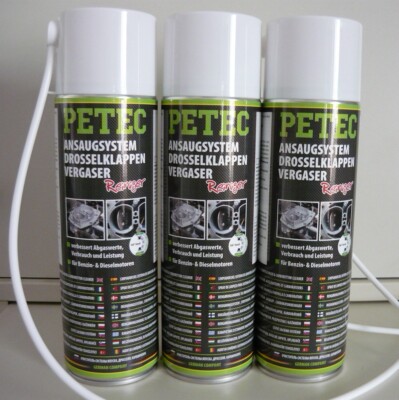 3x PETEC AGR Ventilreiniger Drosselklappen- Ansaugsystem- Vergaserreiniger 500ml