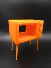 Vintage Retro Old School T.V. TV Television Set Model Figure 1950s Hollow Screen