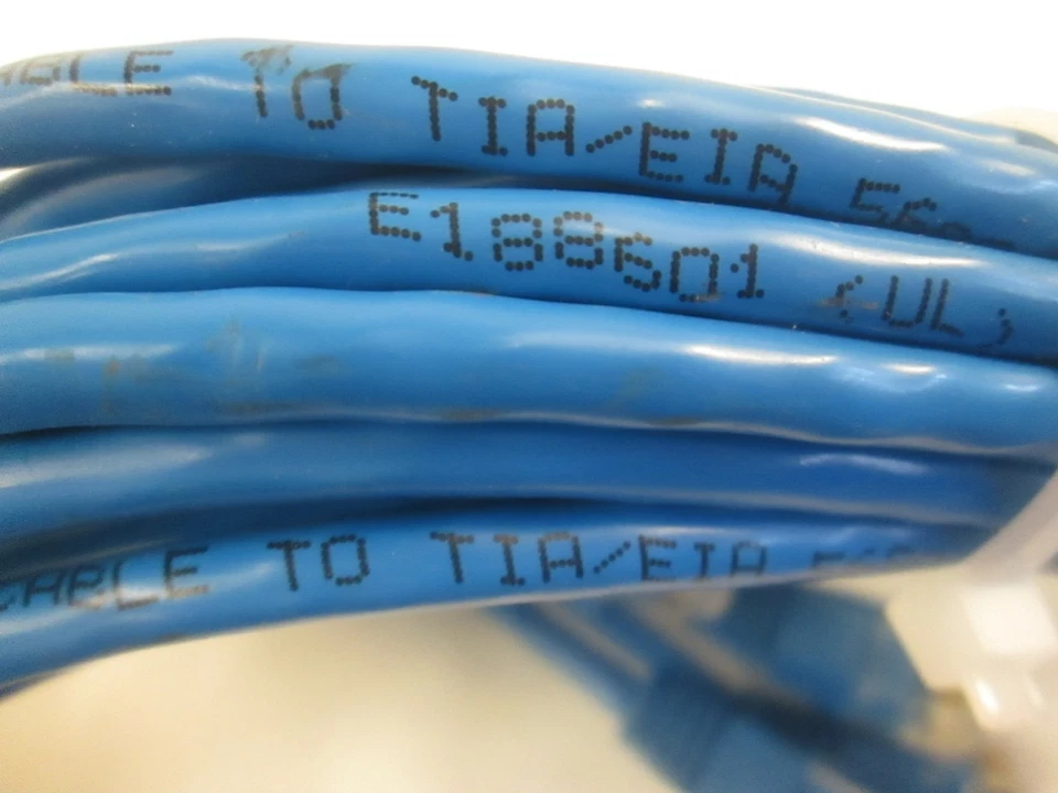 Ethernet Patch Cable To TIA/EIA, E188601, 1ft, Blue, Lot of 25 - Image 3 of 4