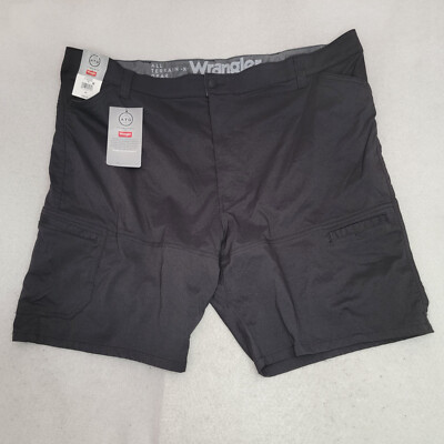Wrangler ATG Shorts Adult 46x9 Black OUTDOORS WORK FAST DRY Cargo MENS NWT