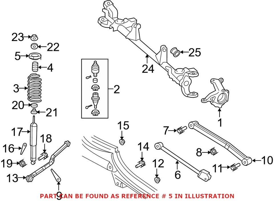Оригинальный изолятор передней пружины катушки Mopar от оригинального производителя для Jeep Wrangler Wrangler JK - Изображение 2 из 2