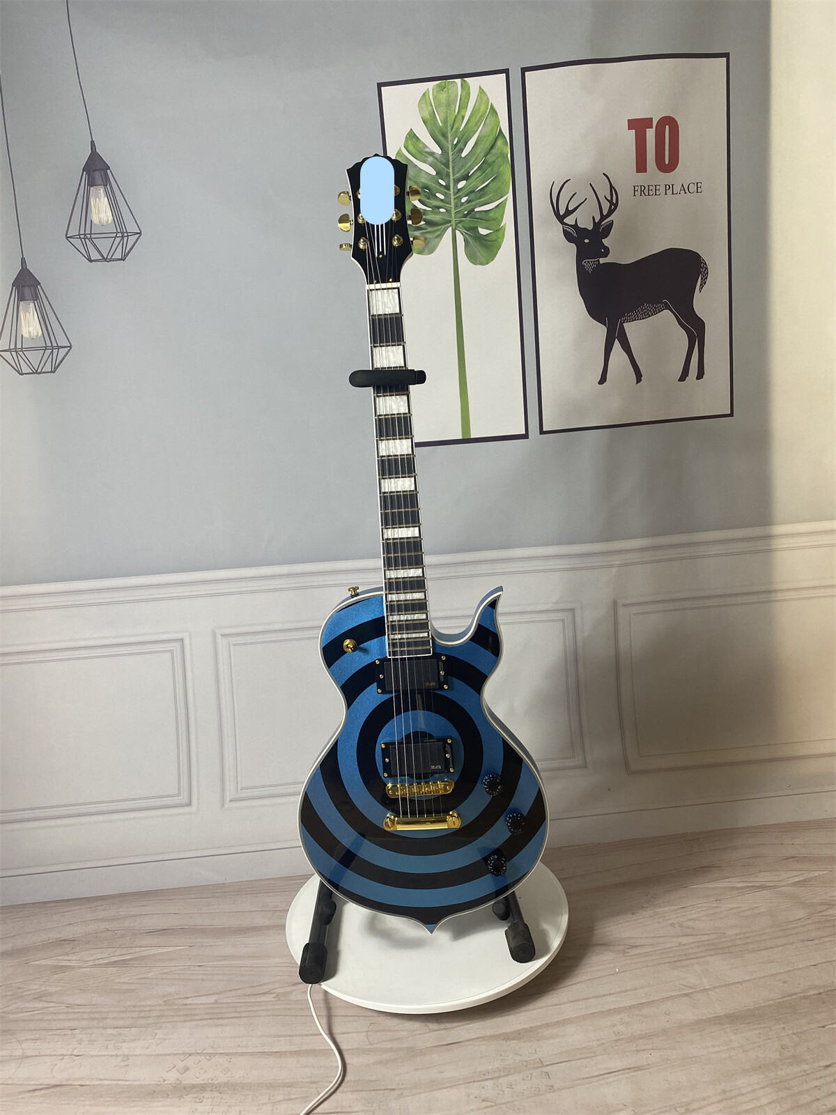 Wylde Zakk Custom Electric Guitar 6 String 2EMG Pickups HPL Fretboard Gold Parts