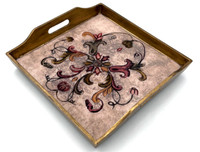 Tablett Hinterglasmalerei Handarbeit Fairtrade Peru
