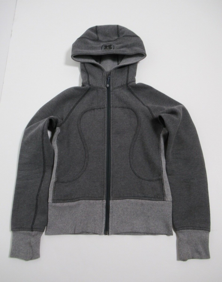 Lululemon Women's Scuba Hoodie Om Embroidery Heathered Grey Size 4