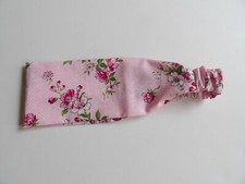Kids Elasticated Cotton Headband Pink Floral 22 in Skyla Nina  s Soap