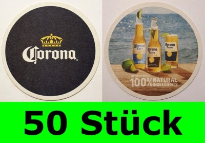 50 Stück Bierdeckel Corona Bier Mexiko Anheuser-Busch Bar Party Theke