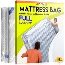 Plastic Mattress Bag for Moving Storage, Waterproof Mattress Cover, Mattress ...